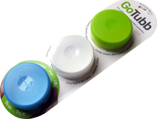 Humangear GoTubb Reisebeholdere (Medium) Klar/Grønn/Blå 3 stk.