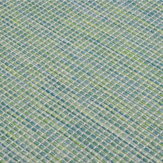 vidaXL Utendørs flatvevd teppe 120x170 cm turkis vidaXL Utendørs flatvevd teppe 120x170 cm turkis
