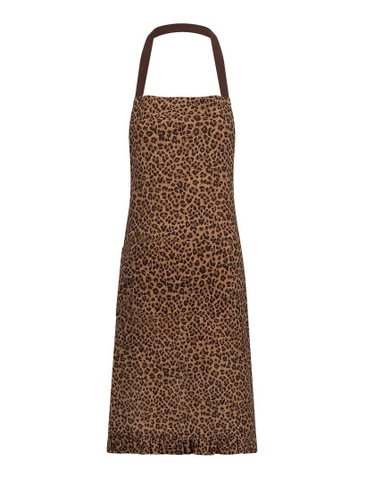 Anna + Nina Leopard Apron - Brown - ONE SIZE Anna + Nina Leopard Apron - Brown - ONE SIZE