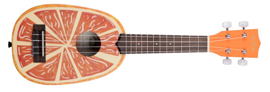 Kala Ka-Nv-Orng Novelty Series Orange Soprano Ukulele, Med Bag