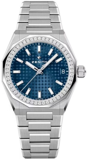 Zenith Dameklokke 16.9400.670 51.I001 Defy Skyline Blå/Stål Ø36 mm