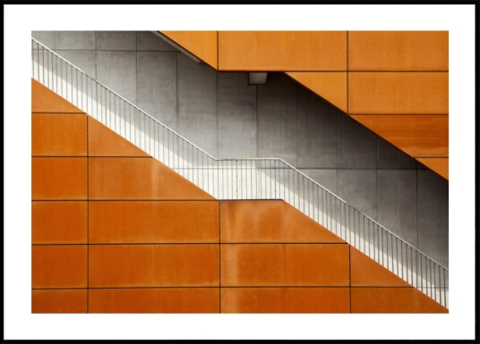 Orange Diagonal Staircase Plakat / 30x40