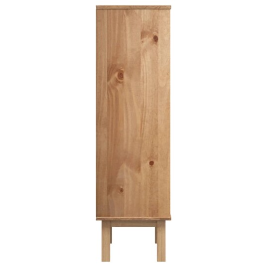 vidaXL Skoskap med 3 skuffer brun heltre furu vidaXL Skoskap med 3 skuffer brun heltre furu