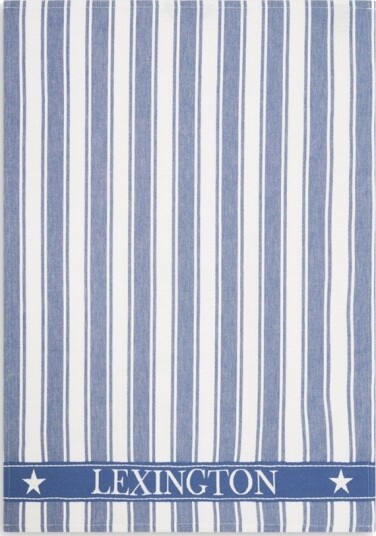Lexington Icons Waffle Striped kjøkkenhåndkle 50x70 cm Blue-white