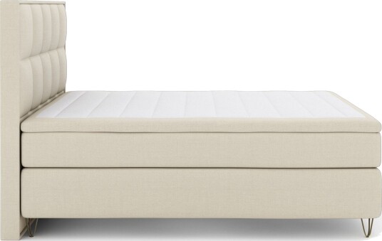 Select No 6 Komplett Sengepakke 180x200 Fast Memory/Pocket Beige/V formede Metallben