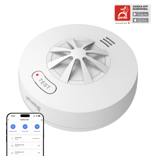 Gardia Smart Mini Seriekoblet Varmevarsler 868 MHz
