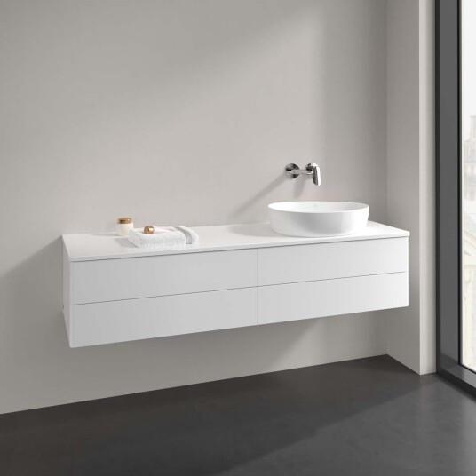 Villeroy & Boch  Antao Servantskap med 4 skuffer 160x50x36 cm u/lys Hvit Matt