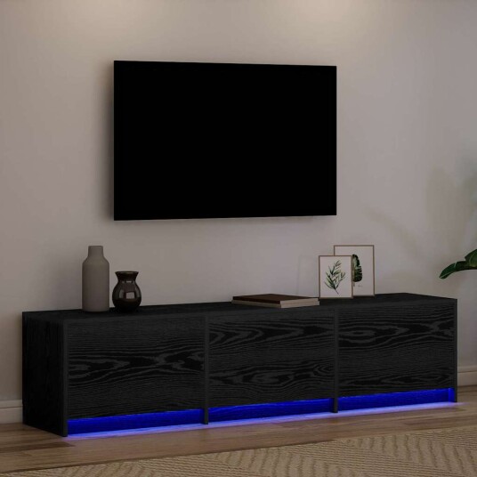 TV skap med skuff Svart eik 162,5 x 34 x 40 cm Konstruert tre TV skap med skuff Svart eik 162,5 x 34 x 40 cm Konstruert tre