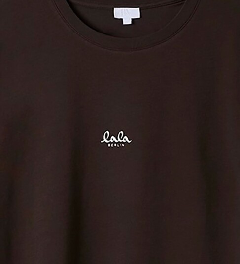 Lala Berlin T skjorte Brun/Hvit m. Logo Lala Berlin L Large T skjorte Lala Berlin T skjorte Brun/Hvit m. Logo Lala Berlin L Large T skjorte