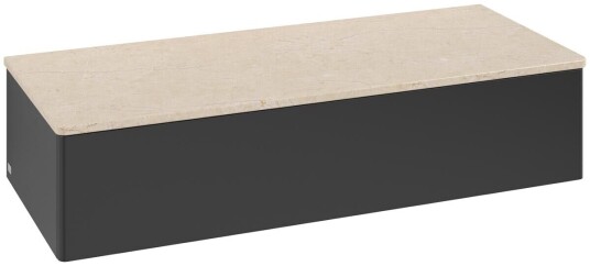 Villeroy & Boch Villeroy & Boch Antao Sideskap 120x50x26,8 cm u/lys Sort Matt/Crème