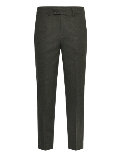 Lindbergh Flannel Wool Blend Formal Pant - Green - M Lindbergh Flannel Wool Blend Formal Pant - Green - M