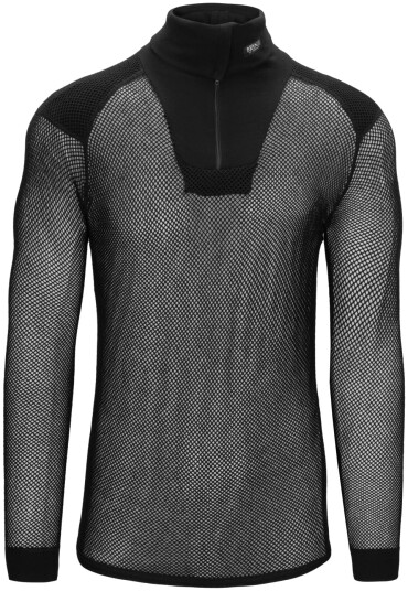 Brynje Unisex Wool Thermo Zip Polo With Inlay Black Brynje Unisex Wool Thermo Zip Polo With Inlay Black