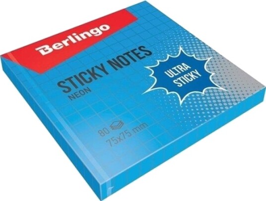 Berlingo Selvklebende Blokk 75X75 Blå Rute 80K Berlingo Selvklebende Blokk 75X75 Blå Rute 80K