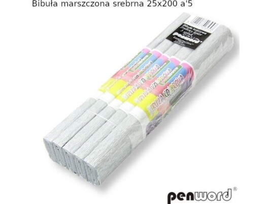 Polsirhurt Rynket Papir Sølv 25X200cm 5 Stk Polsirhurt Rynket Papir Sølv 25X200cm 5 Stk