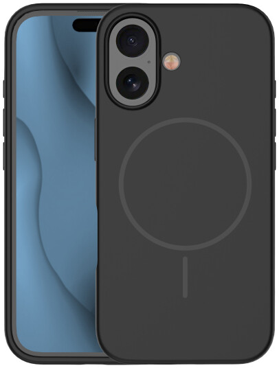 TFO Silikon Thin Mag Deksel for iPhone 16 Plus Svart