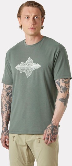 Helly Hansen Menn Skog Recycled Graphic T skjorte Grønn XL