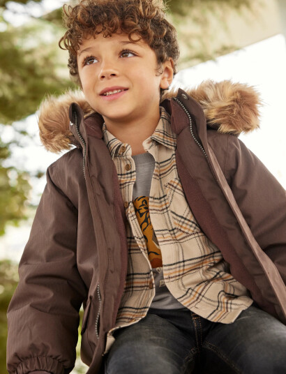 Minymo Snow Jacket Brown 110