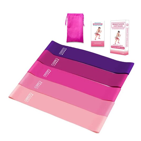 INF Treningsstropper for hjemmetrening 5-pk i rosa