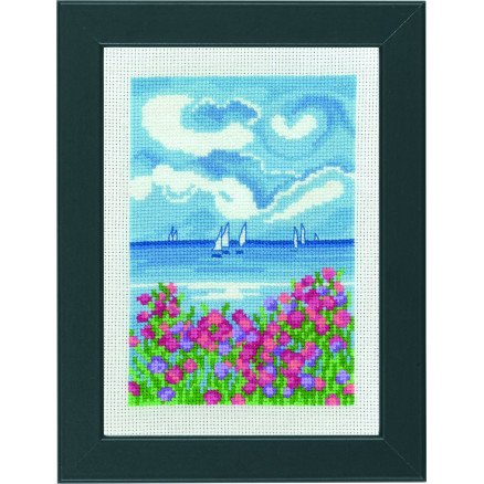 Permin Broderisett Seilskip 13x18cm