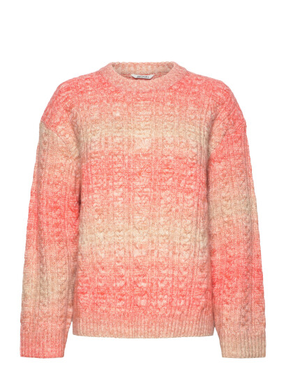 Monki Cable Knitted Sweater - Coral - S