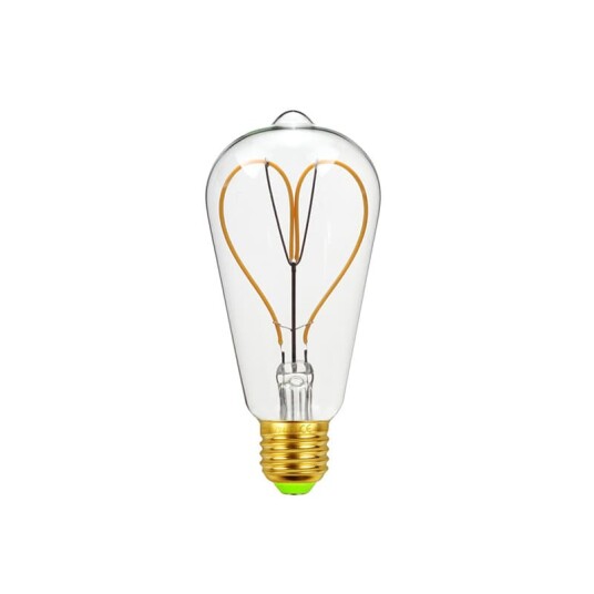 Inf LED-pære Edison-pære hjerteglødetråd E27 4W 220V dimbar lyspære