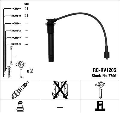 Tennplugg kabelsett NGK 7706