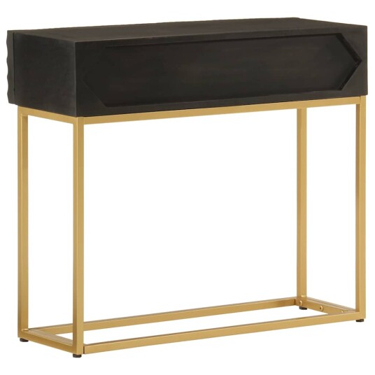 Konsollbord svart 90x30x76 cm heltre mango og jern 8721012215801