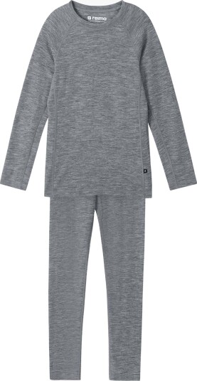 Reima Kids' Thermal Set Kinsei 160, Melange Grey Reima Kids' Thermal Set Kinsei 160, Melange Grey