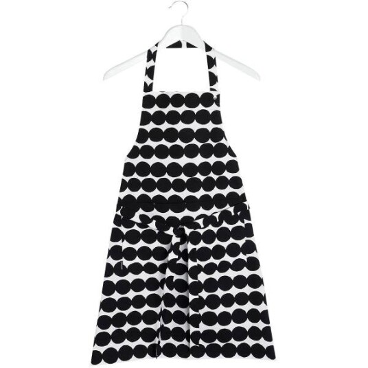 Marimekko - Räsymatto forkle hvit/svart Marimekko - Räsymatto forkle hvit/svart