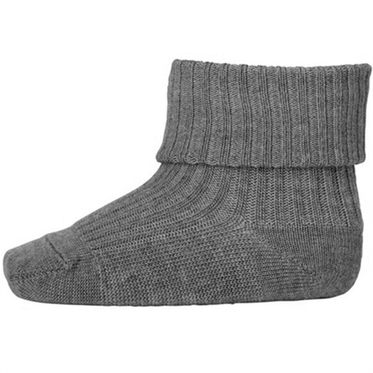 MP 589 Wool Socks Rib 491 Grey Marl. 0/19-21