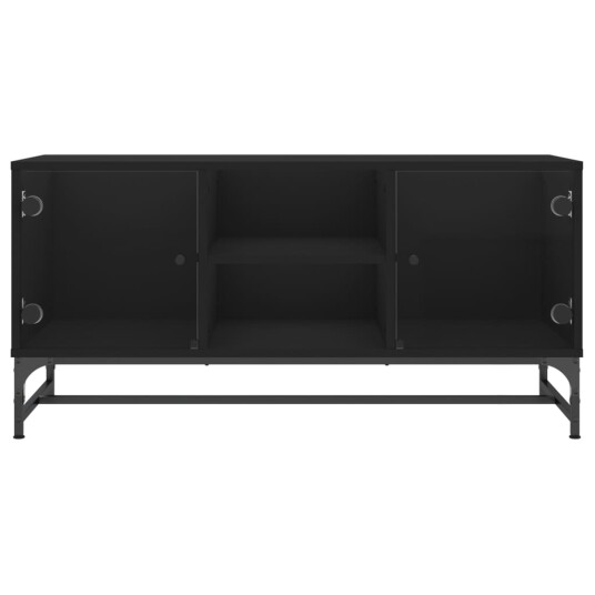 vidaXL TV-benk med dør svart 102x37x50 cm 8721012214835