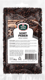 Taste of Nature Svart Pepper hele korn  50 g.