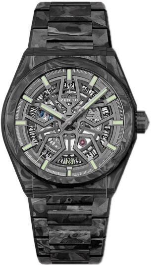 Zenith Herreklokke 10.9001.670 80.M9000 Defy Classic Sort/Carbon Ø41