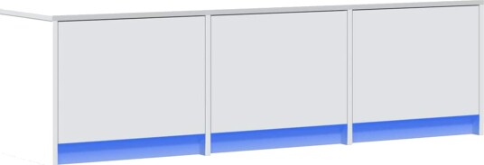  TV skap med LED med skuff Hvit 140 x 34 x 40 cm Konstruert tre