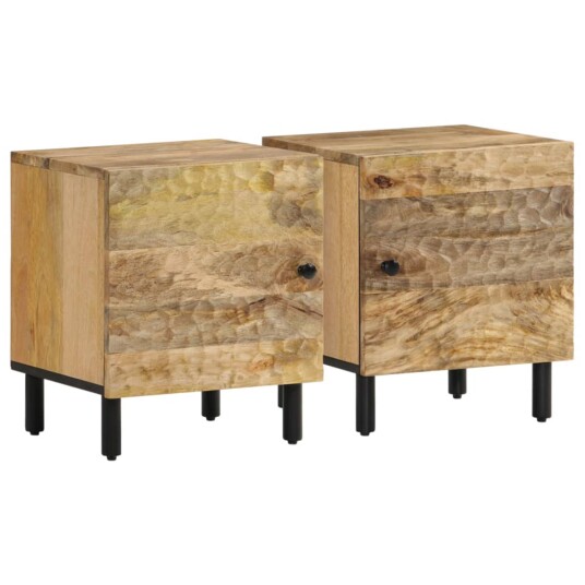 Nattbord 2 stk 40x33x46 cm heltre mango 8720845423063