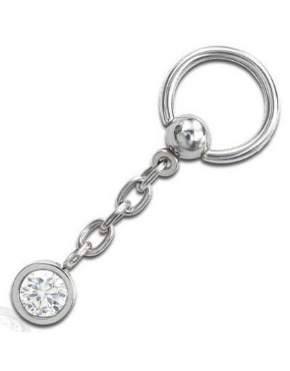 Utgått Crystal One Bling BCR Piercing 1.6 x 10 mm