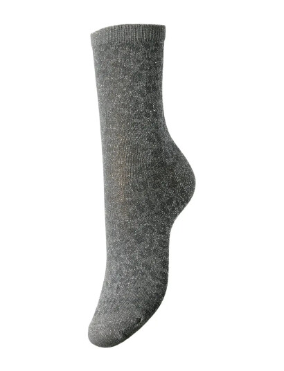 Pieces Pcsebby Glitter Long Aop Socks Noos Bc Grey