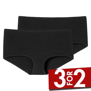 Schiesser Truser 2P 95-5 Organic Shorts Svart bomull 40 Dame Schiesser Truser 2P 95-5 Organic Shorts Svart bomull 40 Dame
