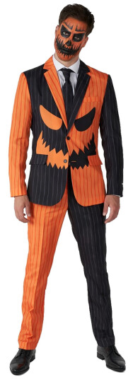 OppoSuits Suitmeister JackO Pinstripe Black Dress  Large