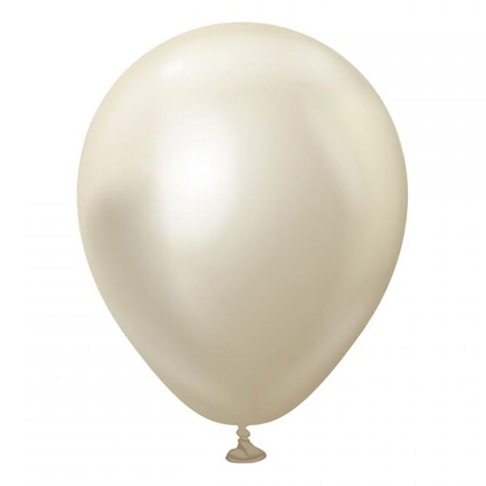 Ballongkungen AB Lateksballonger Professional Mini White Gold Chrome - 25-pakning