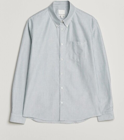 A.P.C. Greg Striped Oxford Shirt Green/White