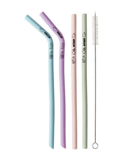 Dsignhouse Moomin Silicone Straw Set - Multi/patterned - ONE SIZE