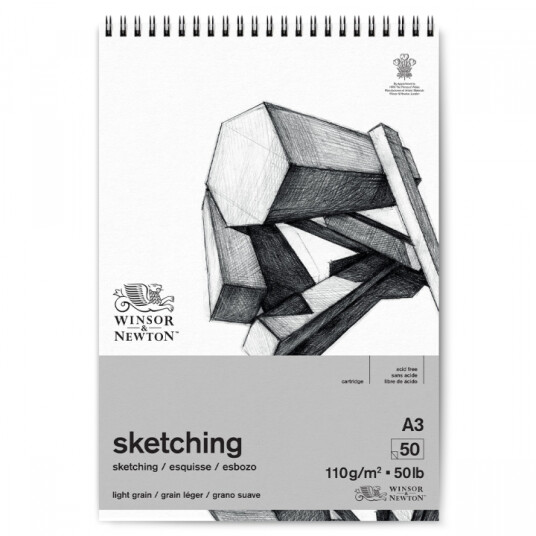 Winsor & Newton Skisseblokk Spiral A3 110g