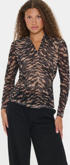 Saint Tropez Miggasz Wrap Blouse Black M Saint Tropez Miggasz Wrap Blouse Black M