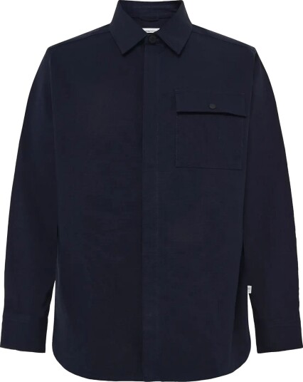 Knowledge Cotton Apparel Loose Ripstop Overshirt NIGHT SKY S