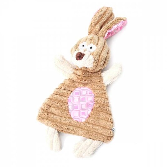 Liten Beige Kanin Hundeleke Med Pip Og Crunch