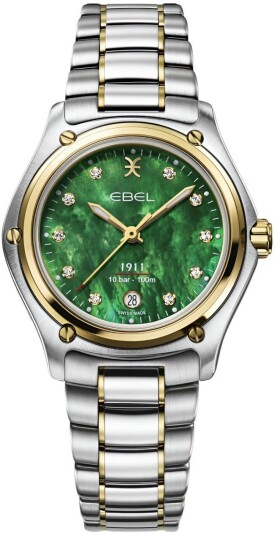 Ebel 1911 Dameklokke 1216573 Grønn/18 karat gult gull Ø30 mm