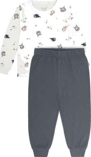 CeLaVi Pyjama Set Ls   GRAY WHALE   80