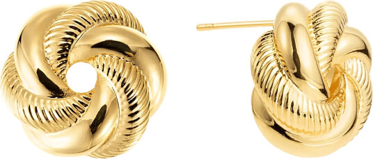 By Jolima Embrace Earring Gold ONE SIZE 2 cm