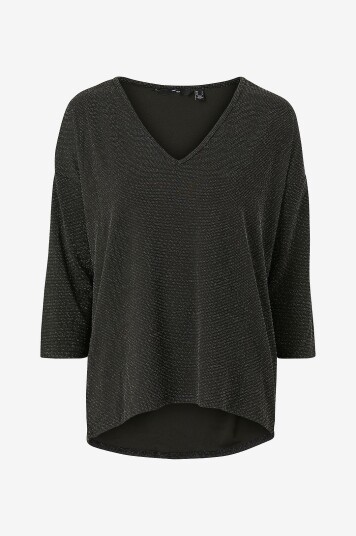 Vero Moda Topp vmKanva 3/4 V neck Top Svart